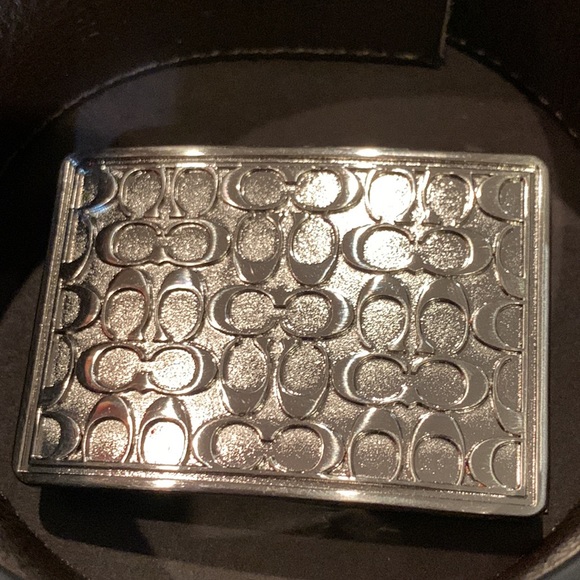 Men’s Coach Wallet New in box-Black with silver Coach logo buckle-42” - Picture 3 of 3